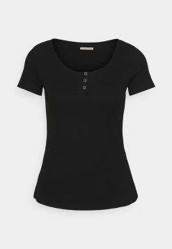 Anna Field Camiseta Básica - Black, Mujer