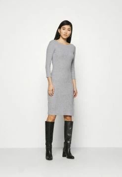 Anna Field Vestido De Punto - Mottled Grey, Mujer