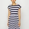 Anna Field Vestido Ligero - Evening Blue/white, Mujer