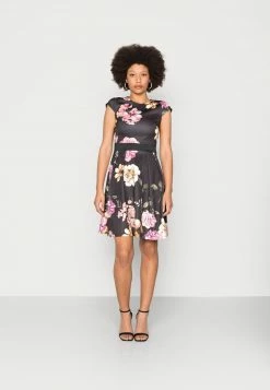 Anna Field Vestido Ligero - Black/pink, Mujer