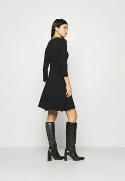 Anna Field Quarter Sleeves Wrap Mini Dress - Vestido Ligero - Black, Mujer -ANNA FIELD Ventas f1231365f5e44210965f4f38779978b8