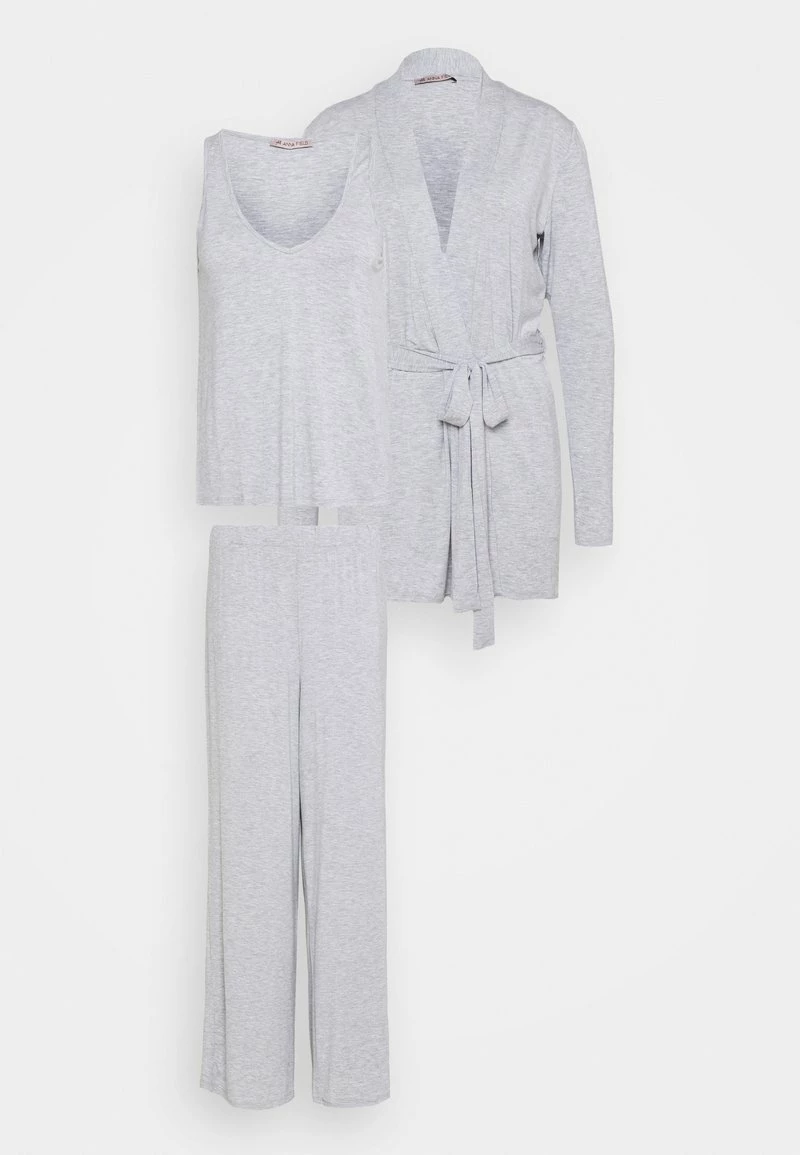Anna Field 3 PIECE JERSEY LOUNGE SET - Pijama - Mottled Light Grey, Mujer 10 Anna Field 3 PIECE JERSEY LOUNGE SET - Pijama - Mottled Light Grey, Mujer - Imagen 8