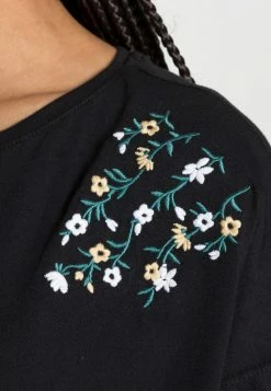 Anna Field MANDALA DITSY FLOWER SHOULDER TEE - Camiseta Estampada - Black, Mujer -ANNA FIELD Ventas f2e8b5388fcd4de09b915aa6140f411a