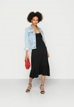 Anna Field WIDE STRAP FIT MIDI DRESS - Vestido Ligero - Black, Mujer -ANNA FIELD Ventas f63d8bf9d04e421fb00f4f83f45ef237