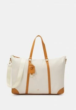 Anna Field Bolsa De Fin De Semana - Off-white/cognac, Mujer